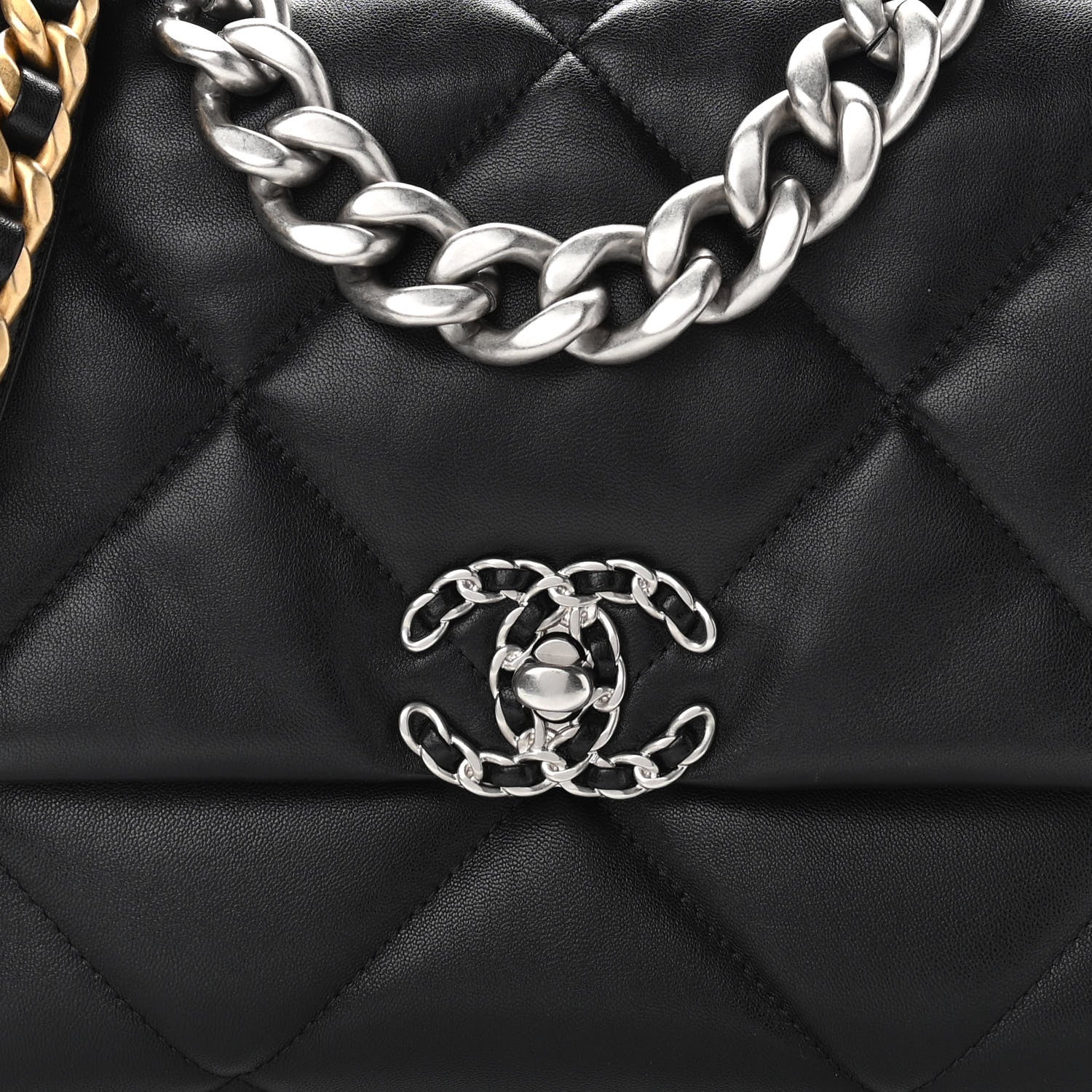 Chanel Lambskin Quilted Large Chanel 19 Flap Black 8 of 11