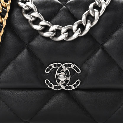 Chanel Lambskin Quilted Large Chanel 19 Flap Black 8 of 11