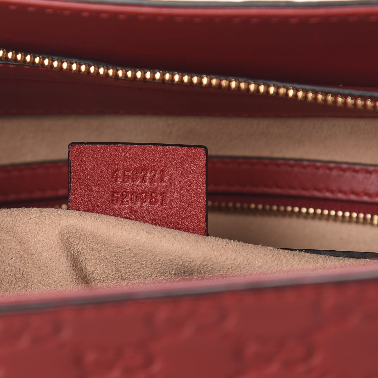 Soft Guccissima Signature Large Shoulder Tote Bag Hibiscus Red