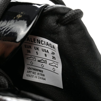 Balenciaga Patent Polyurethane Womens Zen Sneakers 38 Black 8 of 8