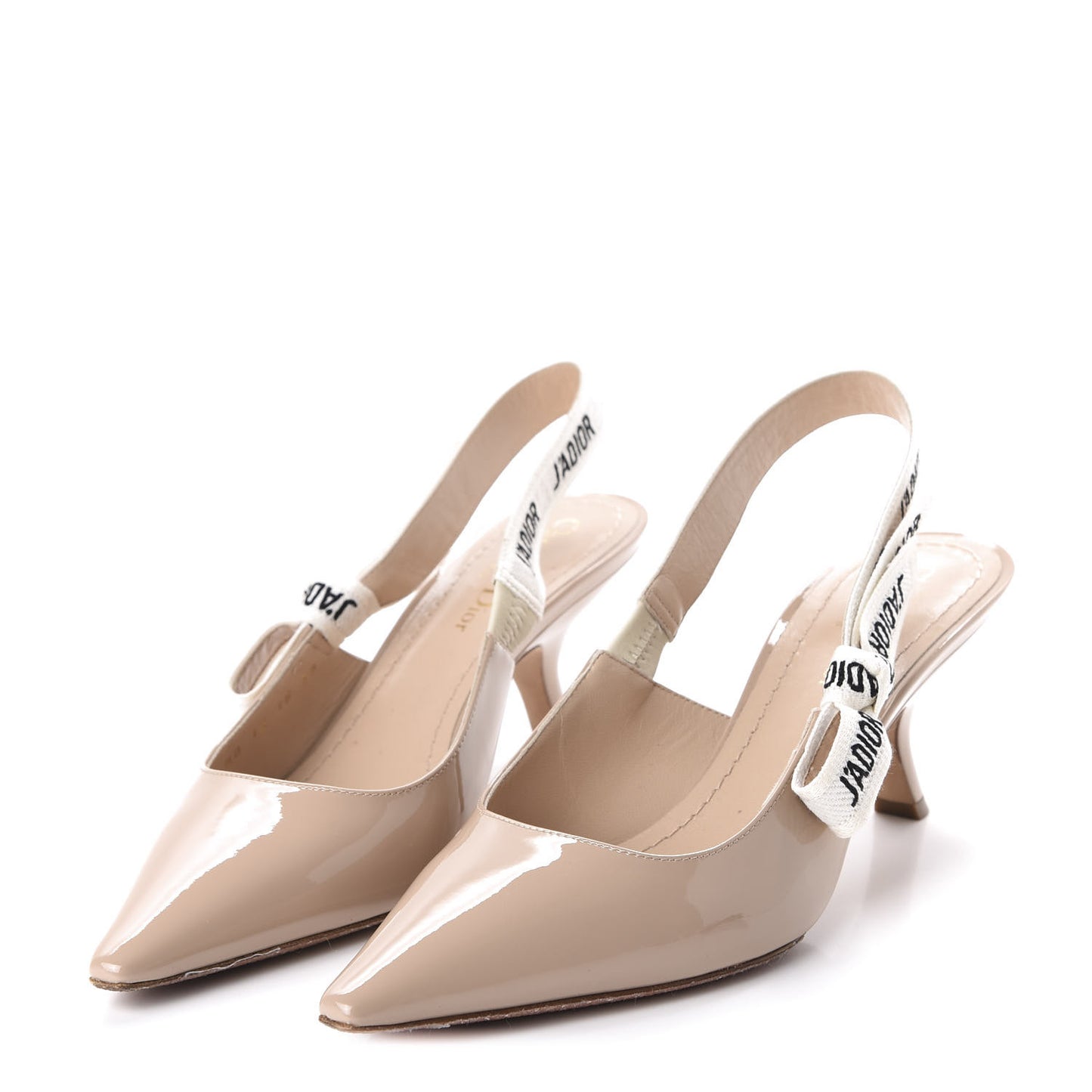Patent Ribbon J'Adior Slingback 65mm Pumps 39 Nude