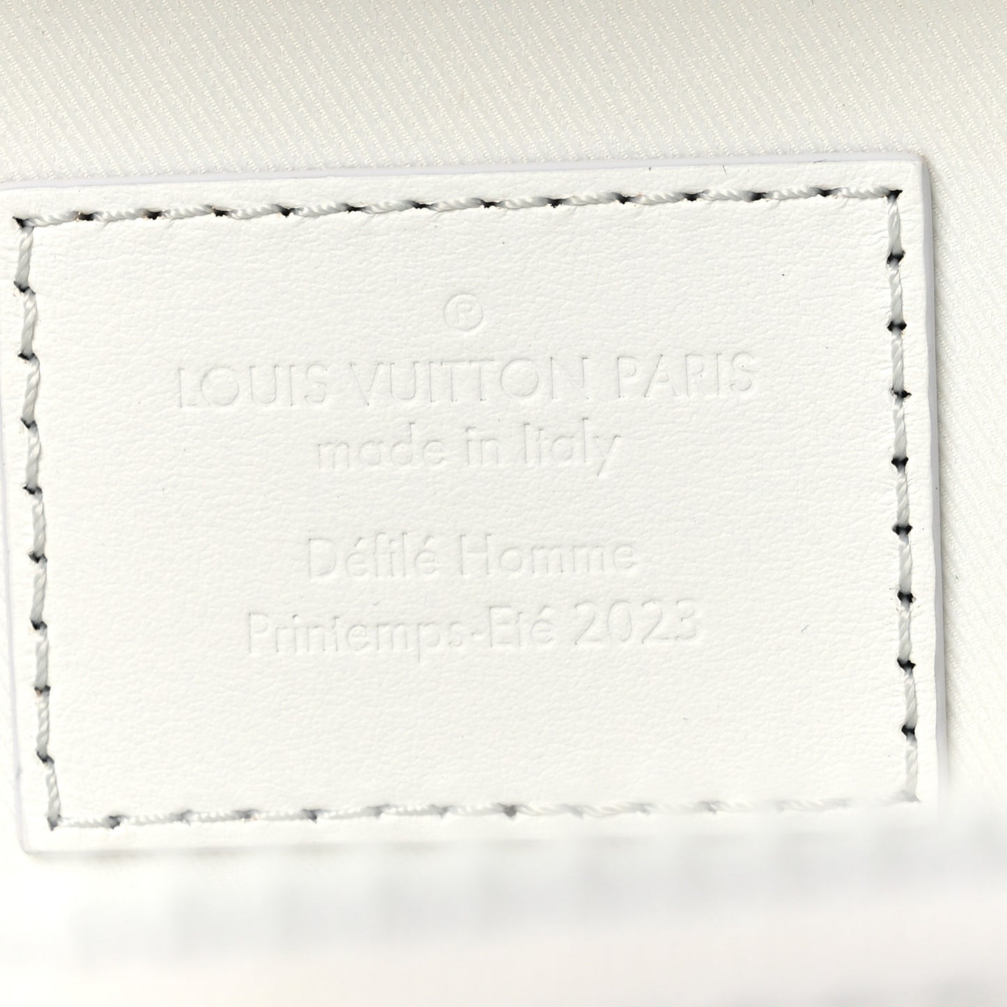 Calfskin LV Ornament Soft Trunk Optic White