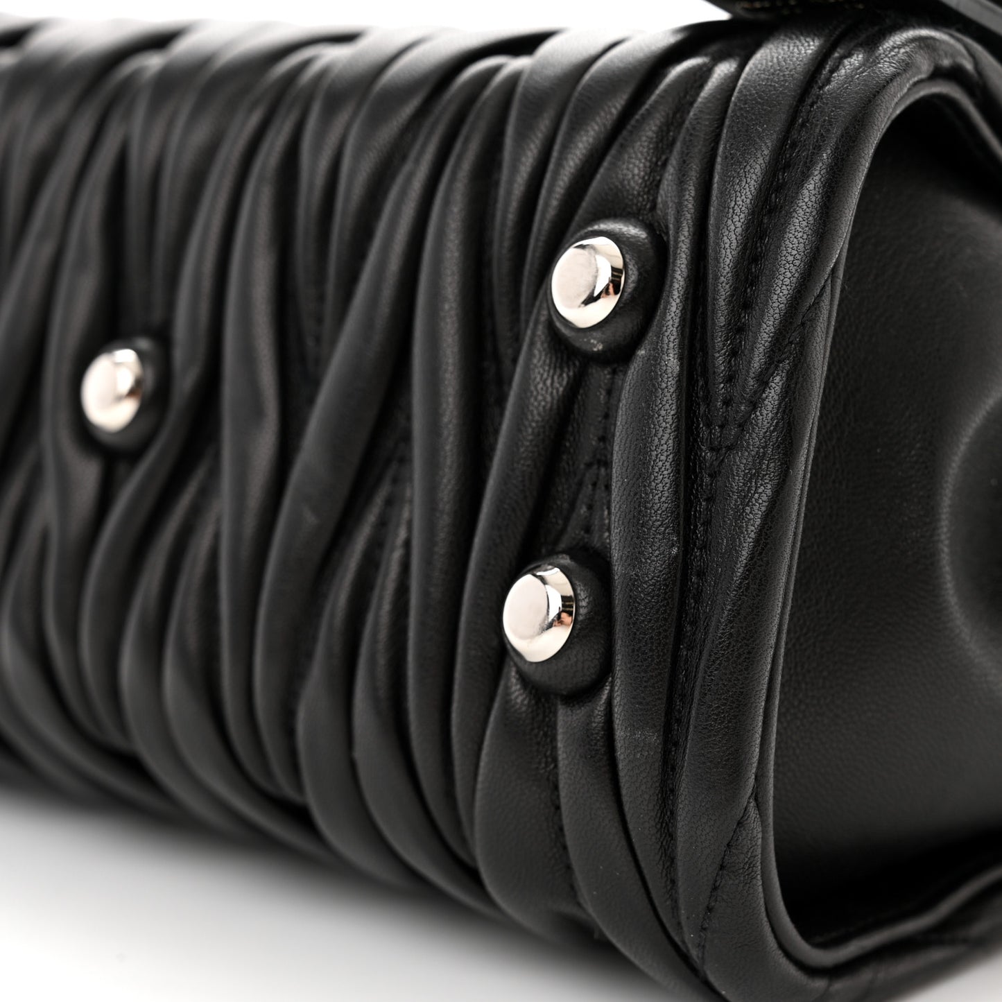 Nappa Matelasse Top Handle Bag Black