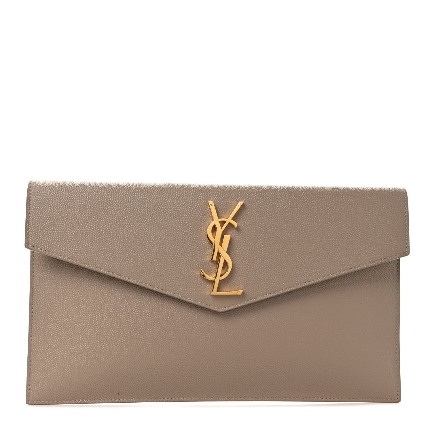 Saint Laurent Grain De Poudre Uptown Pouch Dark Beige 1 of 6