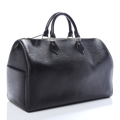 Louis Vuitton Epi Speedy 35 Black 3 of 10