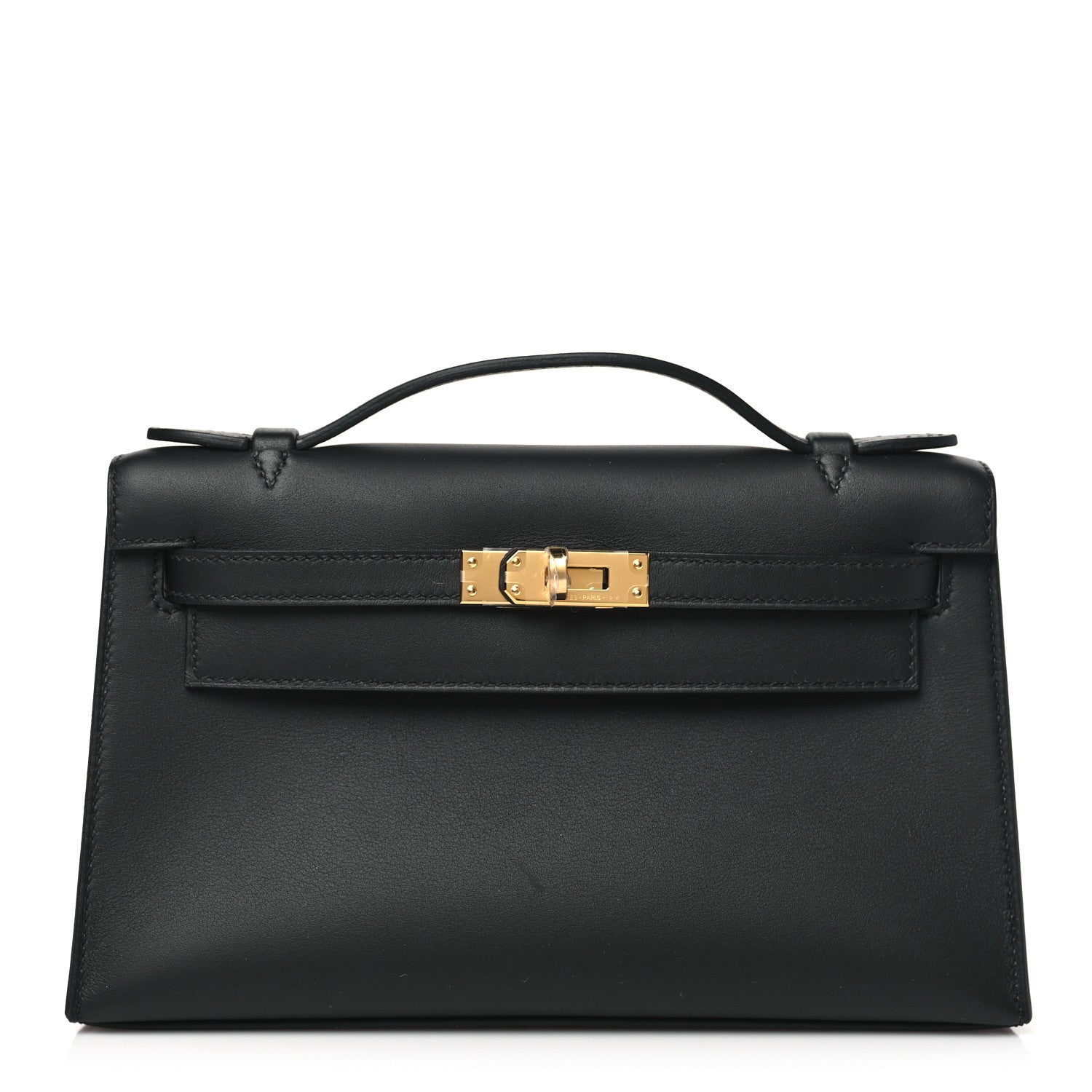 Hermes Swift Kelly Pochette Clutch Black 1 of 11