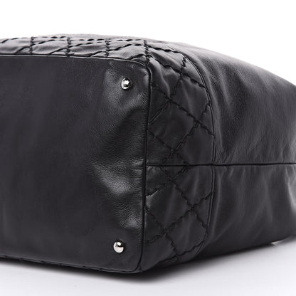 Chanel Calfskin Drawstring CC Bucket Bag Black 10 of 12