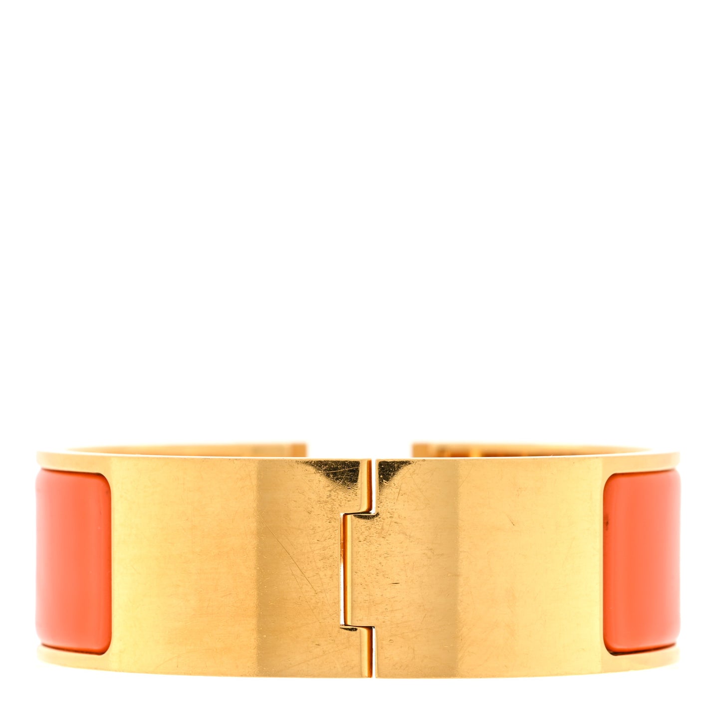 Enamel Wide Clic Clac H Bracelet Orange