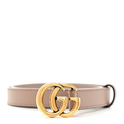 Gucci Calfskin Double G 20mm Belt 65 26 Porcelain Rose 1 of 5