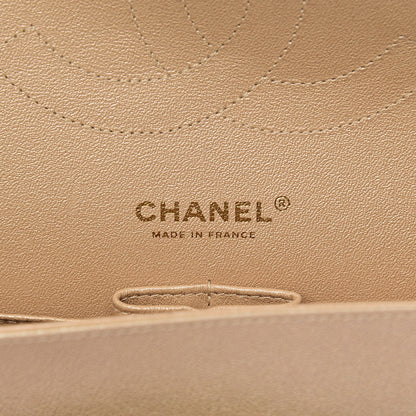 Chanel Iridescent Caviar Quilted Jumbo Double Flap Beige 6 of 10