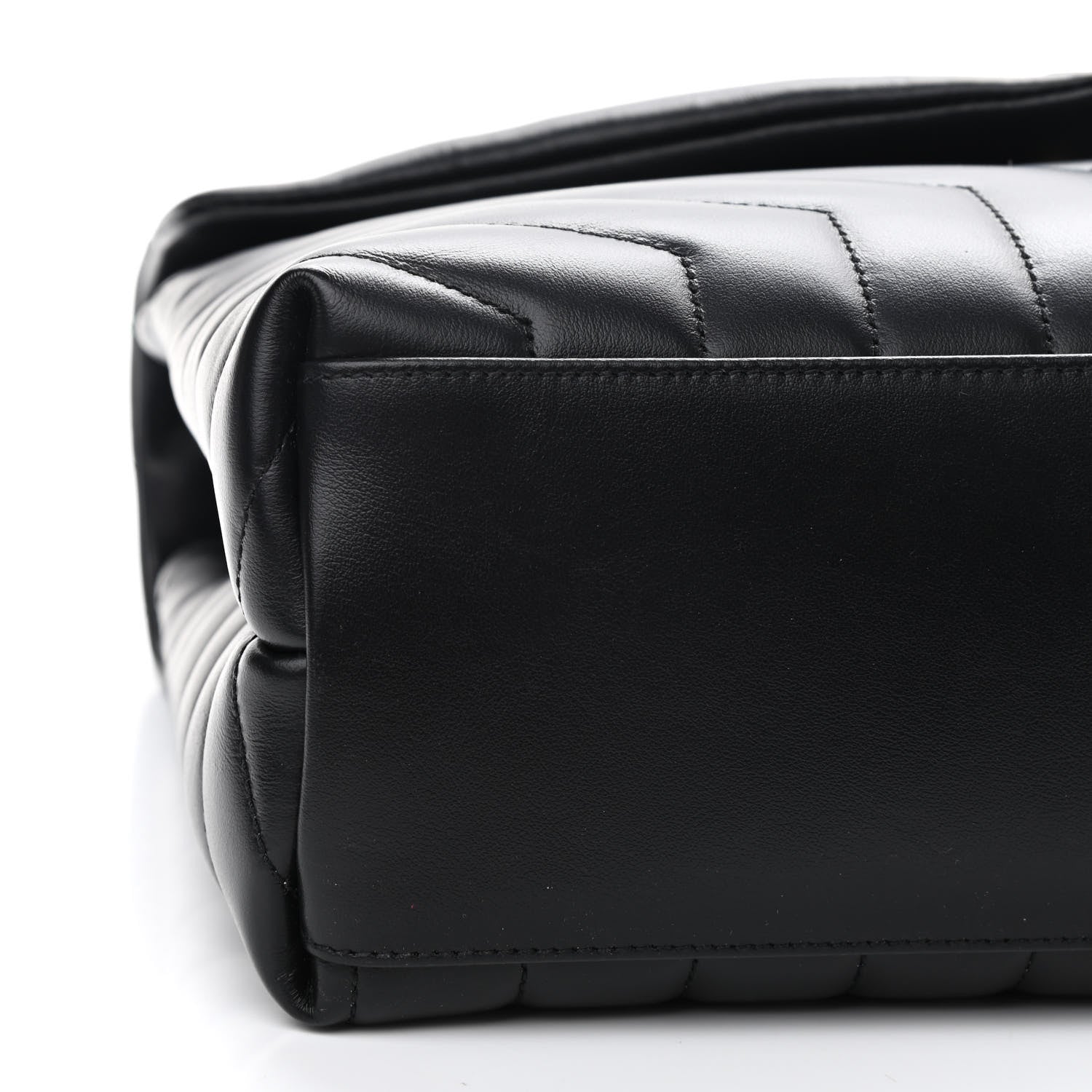 Saint Laurent Calfskin Y Quilted Monogram Medium Loulou Chain Satchel Black 9 of 10
