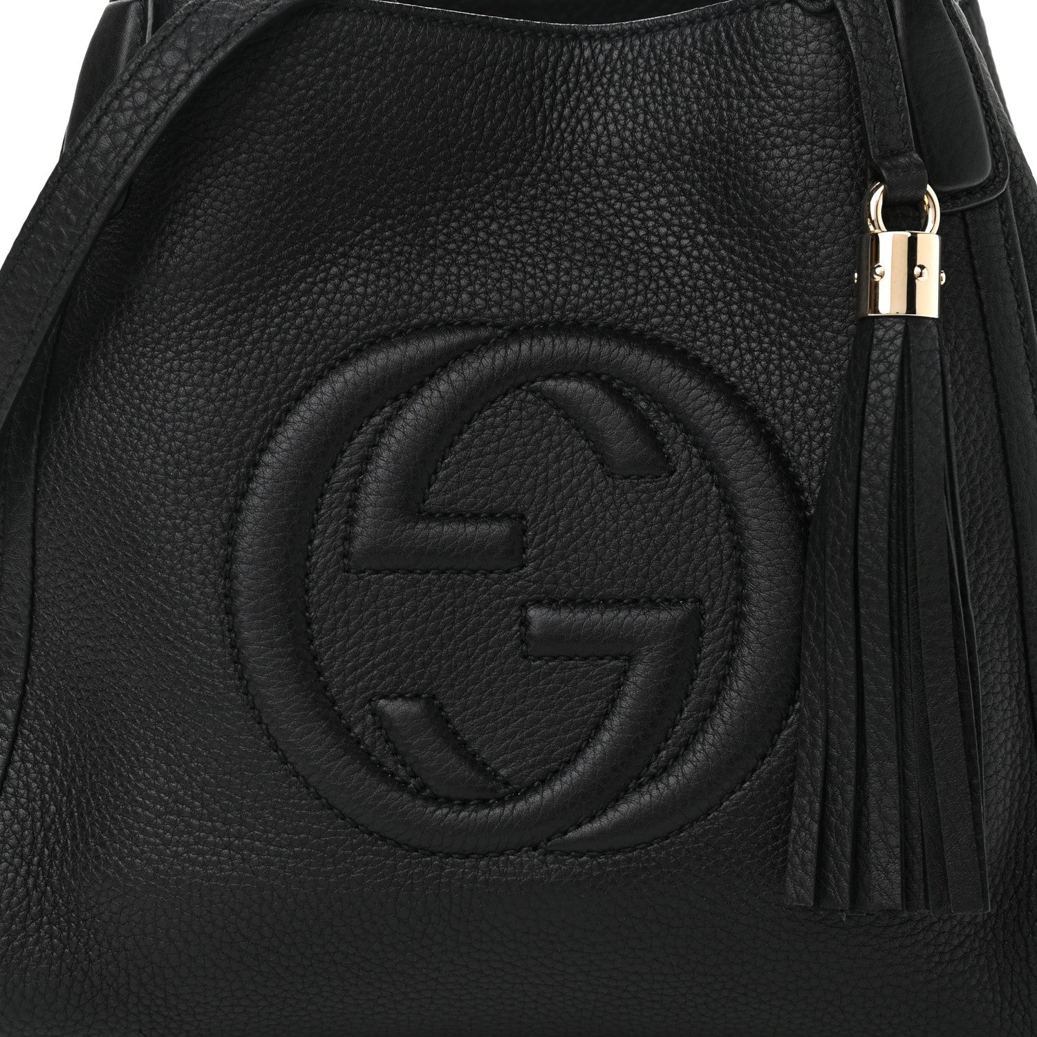 Gucci Pebbled Calfskin Small Soho Shoulder Bag Black 8 of 11