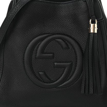 Gucci Pebbled Calfskin Small Soho Shoulder Bag Black 8 of 11