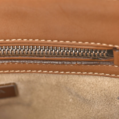 Prada City Calf Mini Hand Stitched Galleria Double Zip Tote Caramel 10 of 14