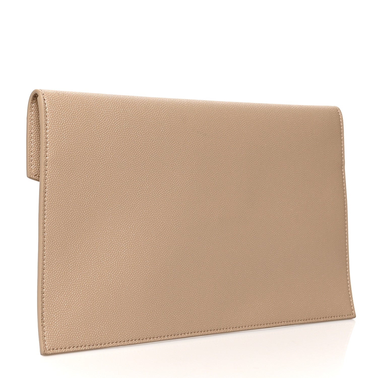 Saint Laurent Grain De Poudre Uptown Pouch Dark Latte 3 of 9