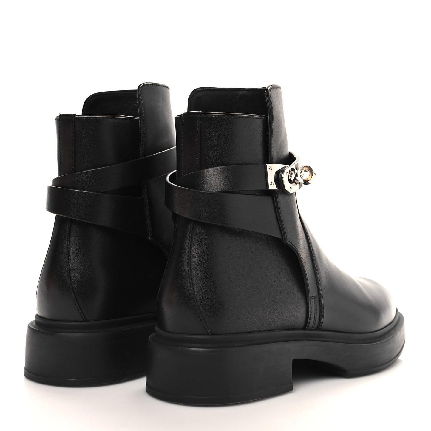 Calfskin Veo Ankle Boots 37.5 Black