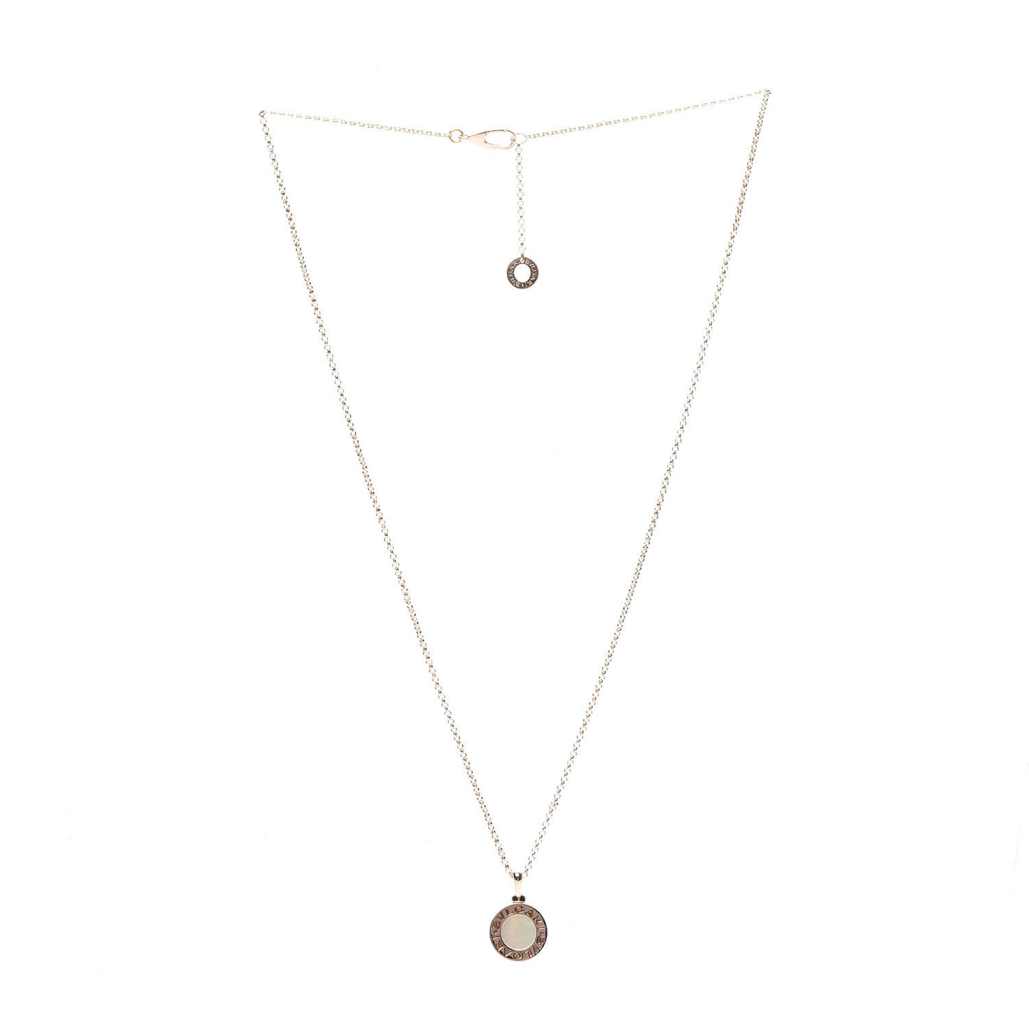 18K Rose Gold Mother of Pearl BVLGARI BVLGARI Pendant Necklace