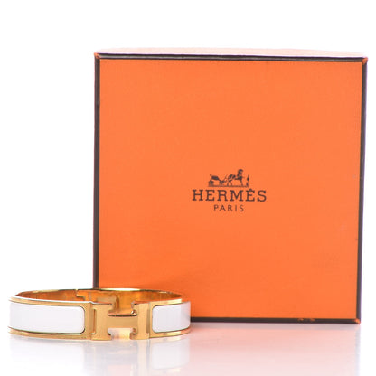 Hermes Enamel Narrow Clic Clac H Bracelet PM White 6 of 6