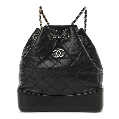 Chanel Aged Calfskin Quilted Small Gabrielle Backpack Black 1 of 9