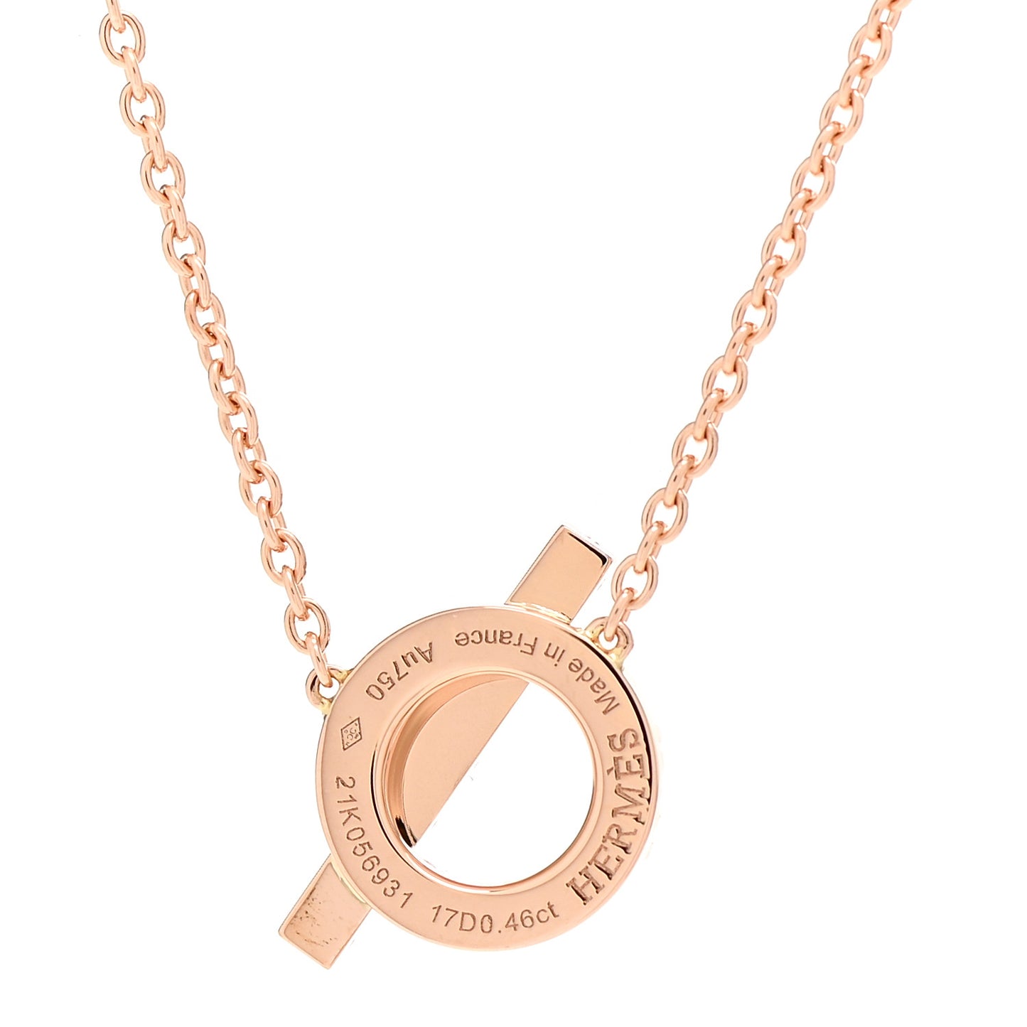 18K Rose Gold Diamond Finesse Pendant Necklace