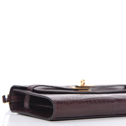 Hermes Matte Alligator Kelly To Go Wallet Bordeaux 6 of 12