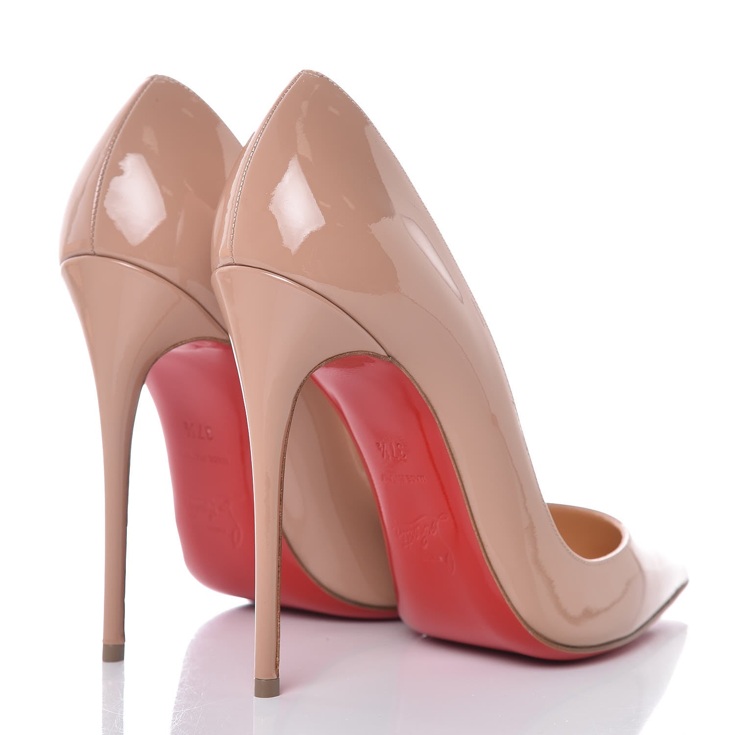 Christian Louboutin Patent So Kate 120 Pumps 37.5 Nude 4 of 9