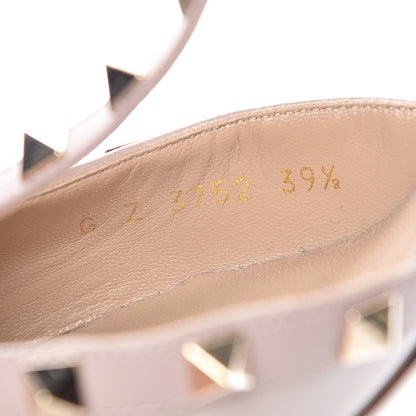Valentino Garavani Patent Rockstud Ankle Strap Low Heel Pumps 39.5 Poudre 7 of 8