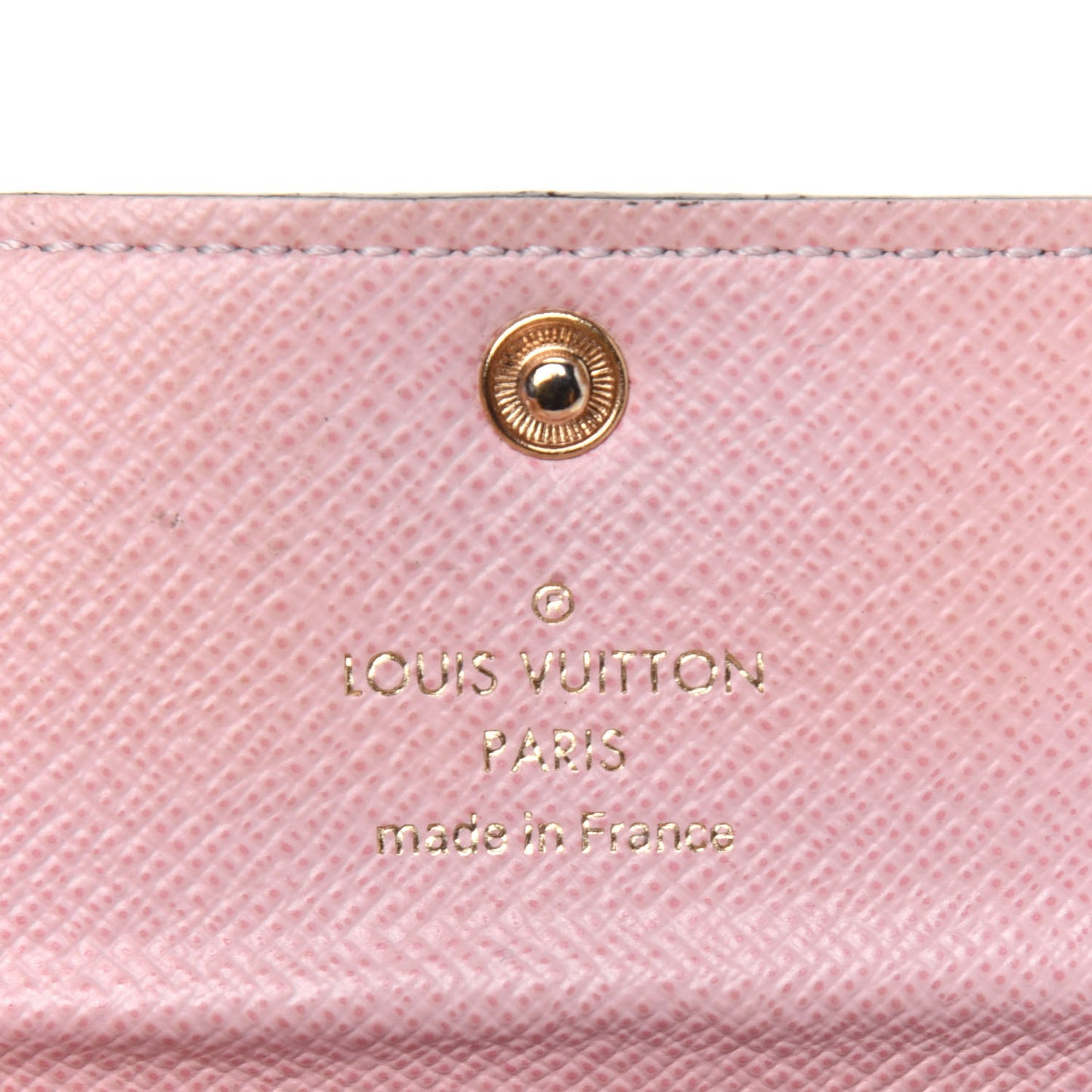 Damier Ebene Multicles 6 Key Holder Rose Ballerine