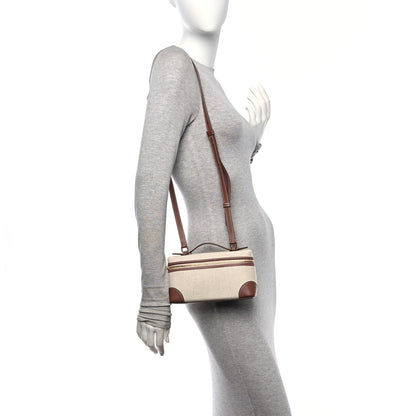 Loro Piana Cotton Linen L19 Extra Pocket Pouch Natural Caramel Sugar 2 of 9