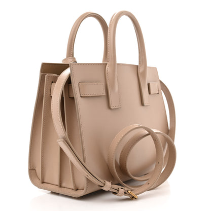 Saint Laurent Calfskin Nano Sac De Jour Beige 3 of 10