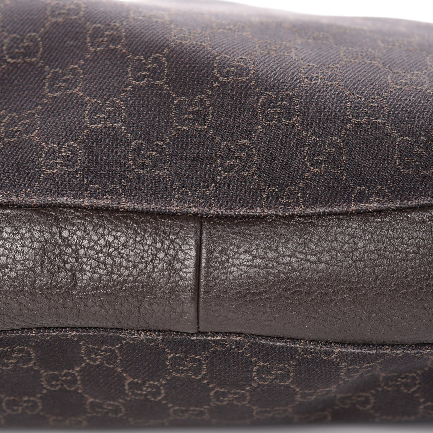 Monogram Calfskin Horsebit Classic Ring Hobo Dark Brown