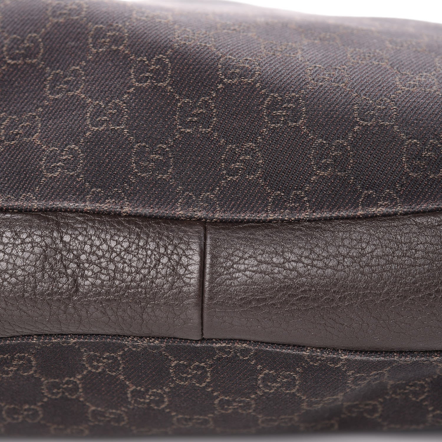 Gucci Monogram Calfskin Horsebit Classic Ring Hobo Dark Brown 20 of 22