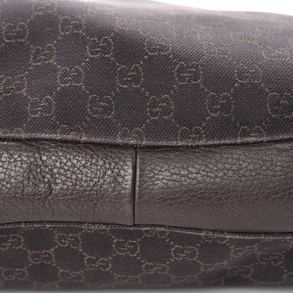 Gucci Monogram Calfskin Horsebit Classic Ring Hobo Dark Brown 20 of 22
