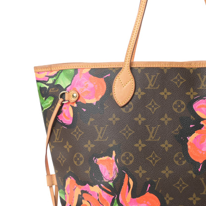 Louis Vuitton Monogram Roses Neverfull MM 8 of 12