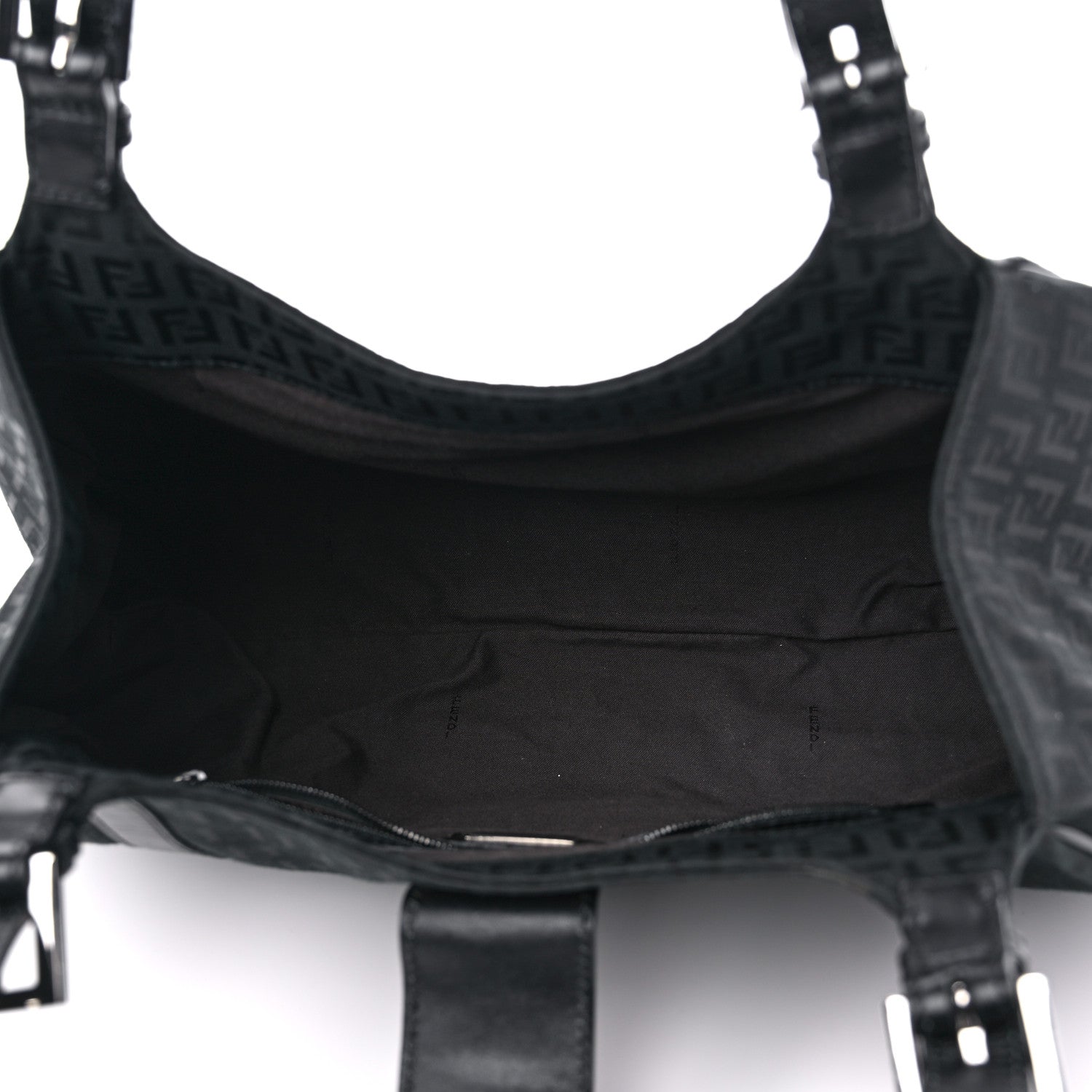 Fendi Zucchino Vitello Shoulder Bag Black 5 of 12