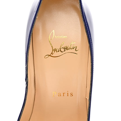 Christian Louboutin Patent Lady Peep 150 Pumps 36 China Blue 7 of 8