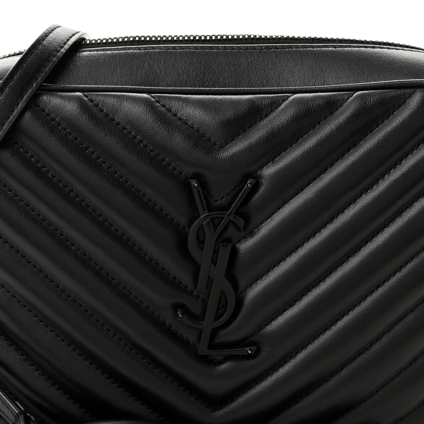 Calfskin Matelasse Monogram Lou Camera Bag Black