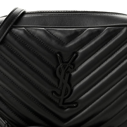 Saint Laurent Calfskin Matelasse Monogram Lou Camera Bag Black 7 of 9