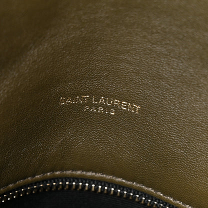 Saint Laurent Lambskin Quilted Small Loulou Puffer Monogram Chain Satchel Dark Ganache 7 of 13