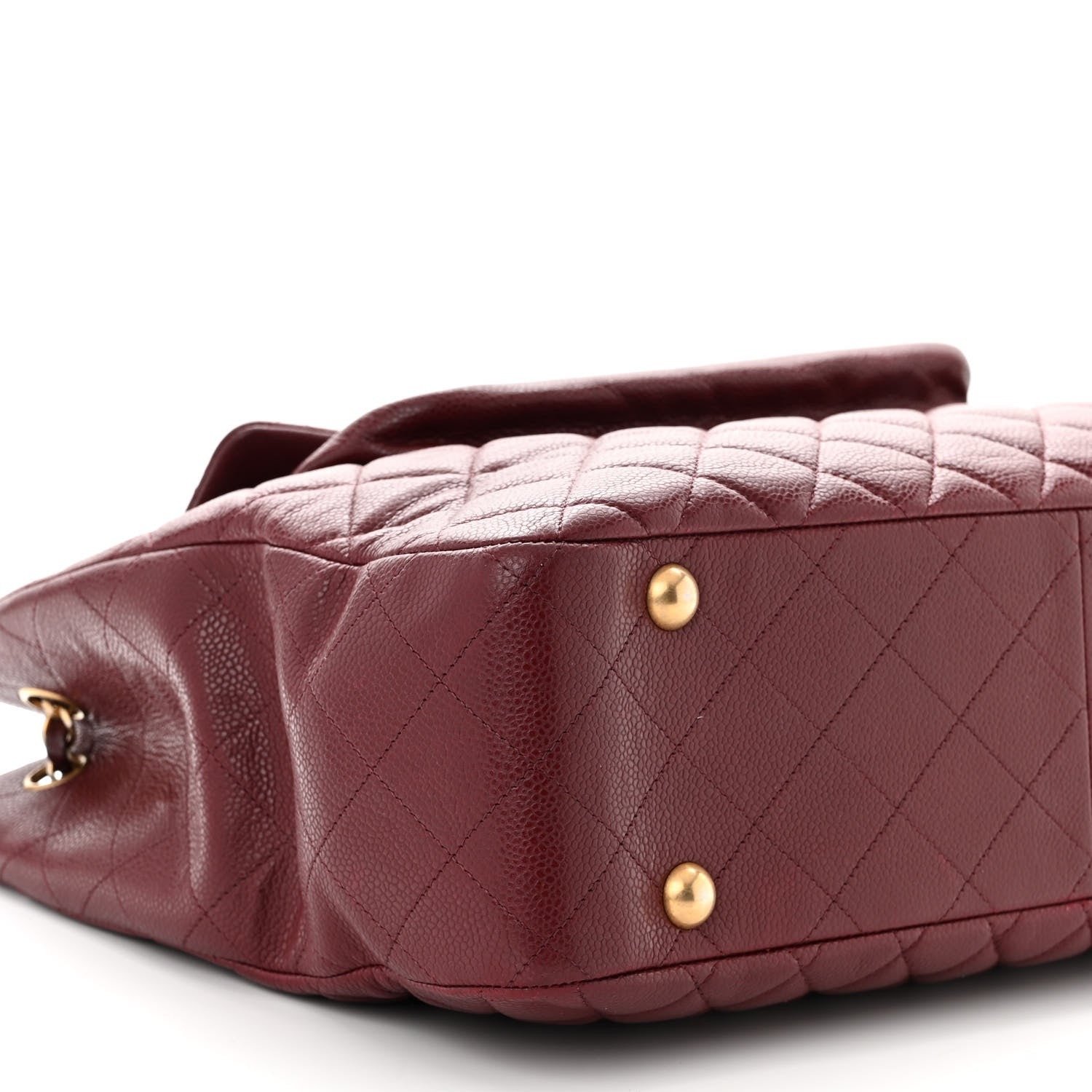 Chanel Calfskin Quilted Large Flap Shopping Tote Burgundy 9 of 10