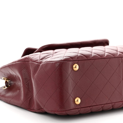Chanel Calfskin Quilted Large Flap Shopping Tote Burgundy 9 of 10
