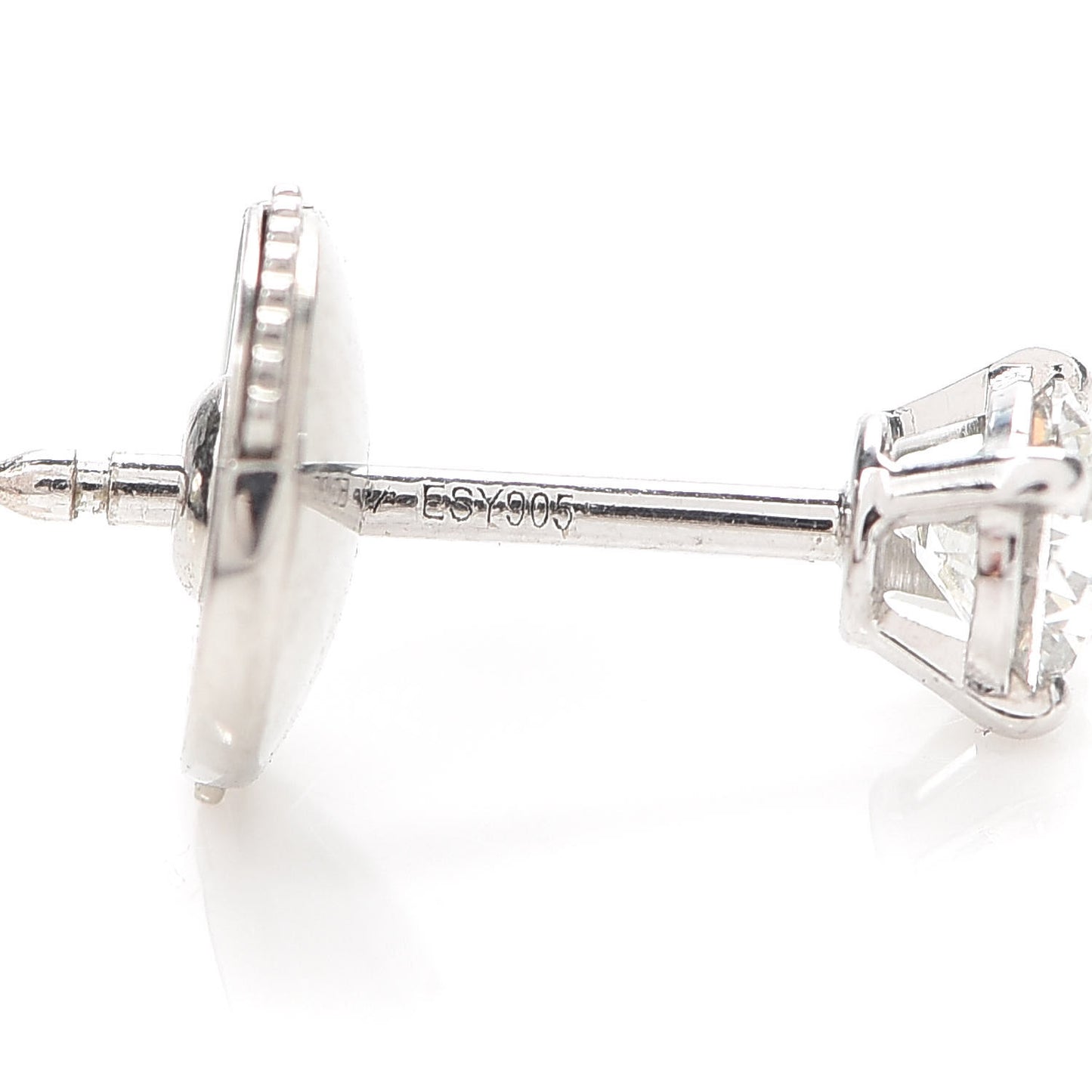 18K White Gold Diamond .46ctw Solitaire Earrings