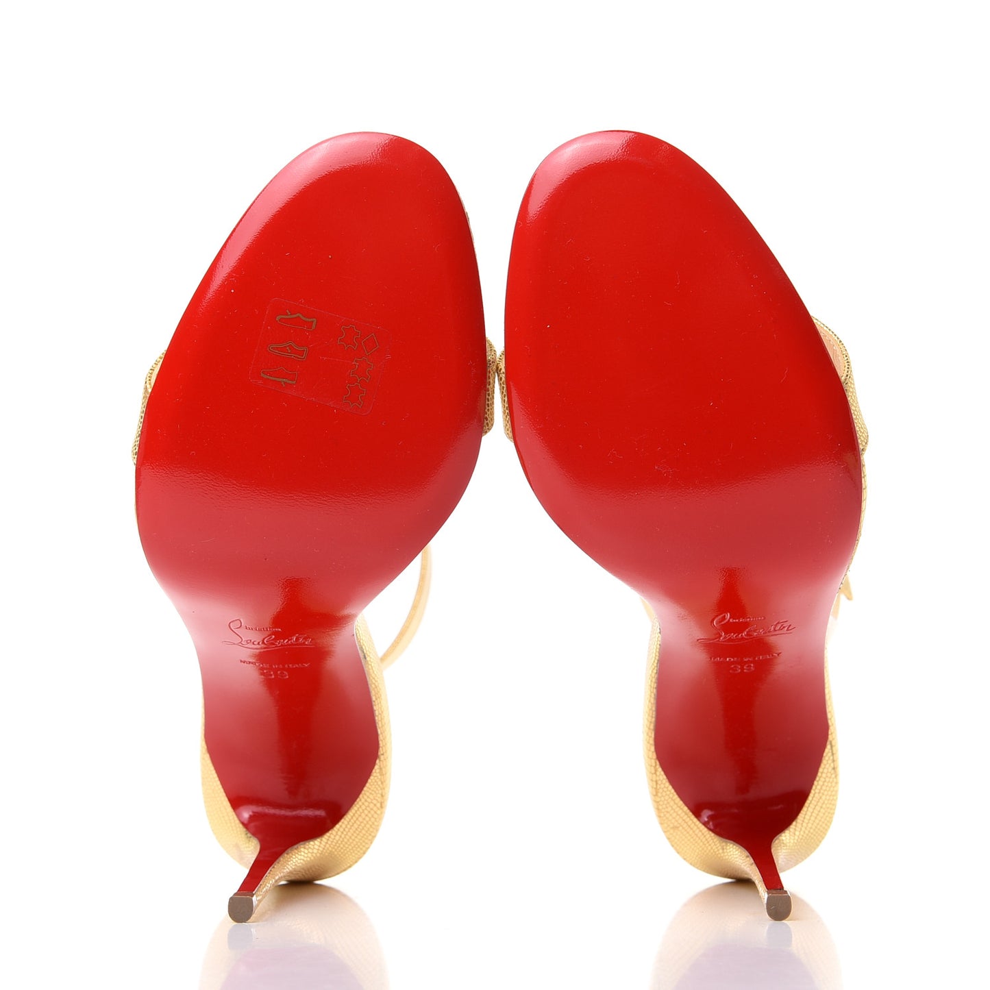Nappa PVC Jonatina 100 Sandals 39 Gold