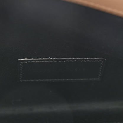 Saint Laurent Grain De Poudre Textured Mixed Matelasse Triquilt Monogram Clutch Dark Beige 7 of 11