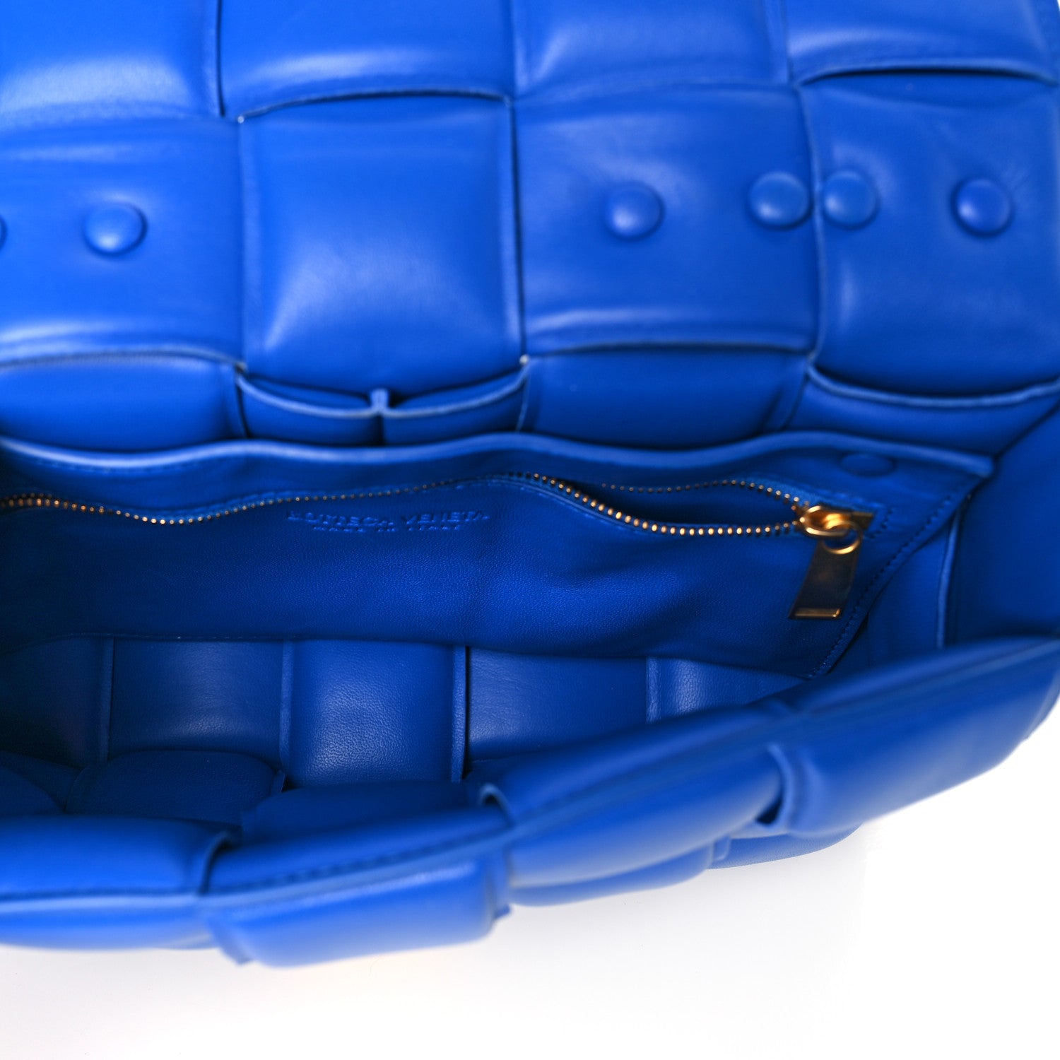 Bottega Veneta Lambskin Maxi Intreccio Padded Chain Cassette Crossbody Bag Cobalt 5 of 9