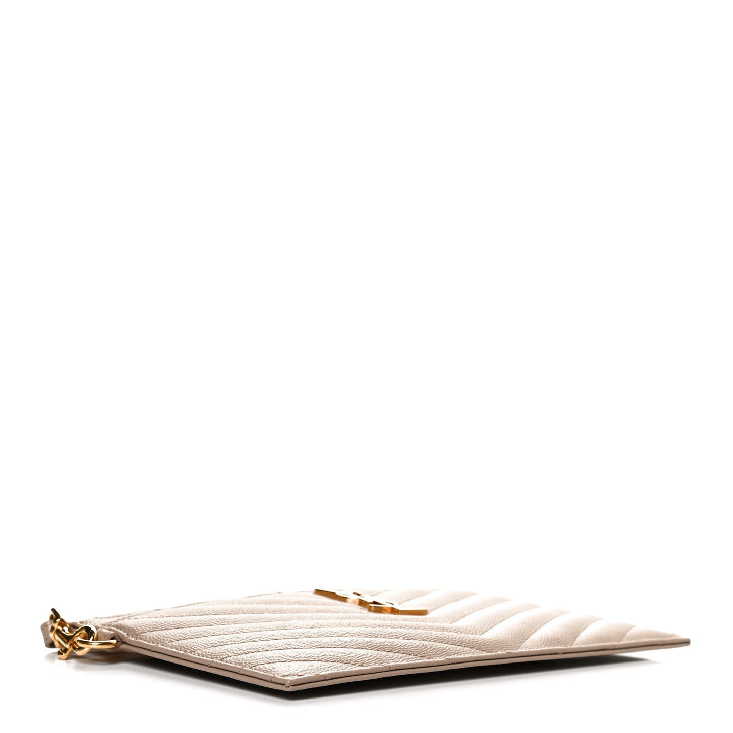 Grain De Poudre Chevron Monogram Large Bill Pouch Cork