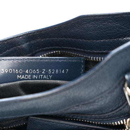 Balenciaga Chevre Silver Metallic Edge Hardware Mini City Bleu de Minuit 8 of 13