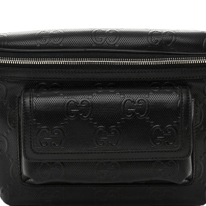 Gucci Calfskin GG Tennis Embossed Pocket Belt Bag Black 8 of 12