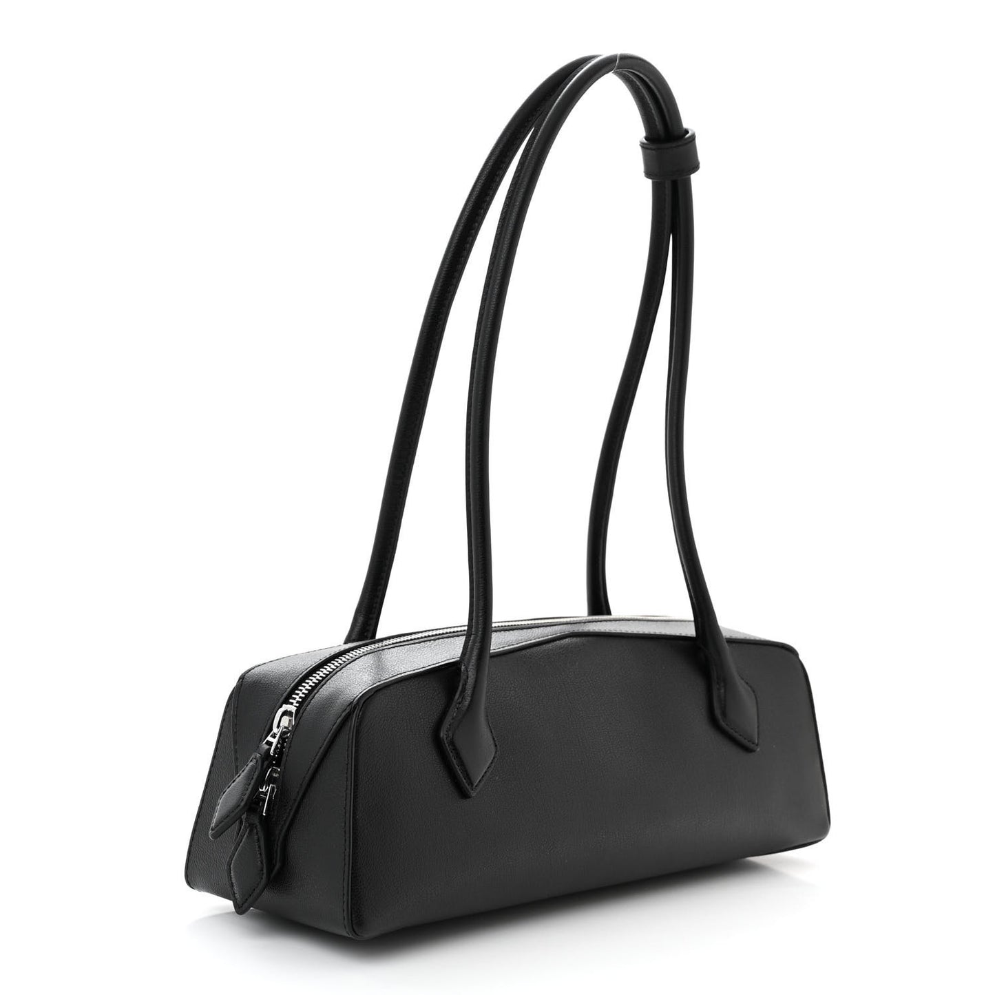 Shiny Goatskin Medium Le Teckel Bag Black
