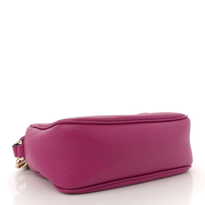 Gucci Pebbled Calfskin Small Soho Disco Bag Bright Bouganville 4 of 10